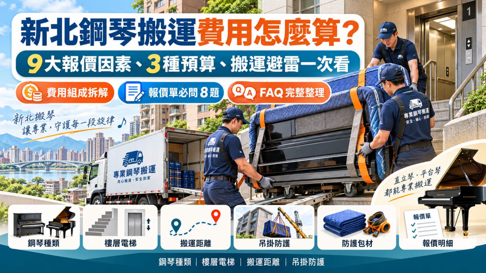新北鋼琴搬運費用怎麼算？9大報價因素、3種預算與搬運避雷一次看